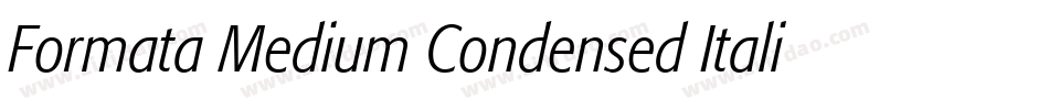 Formata Medium Condensed Italic字体转换